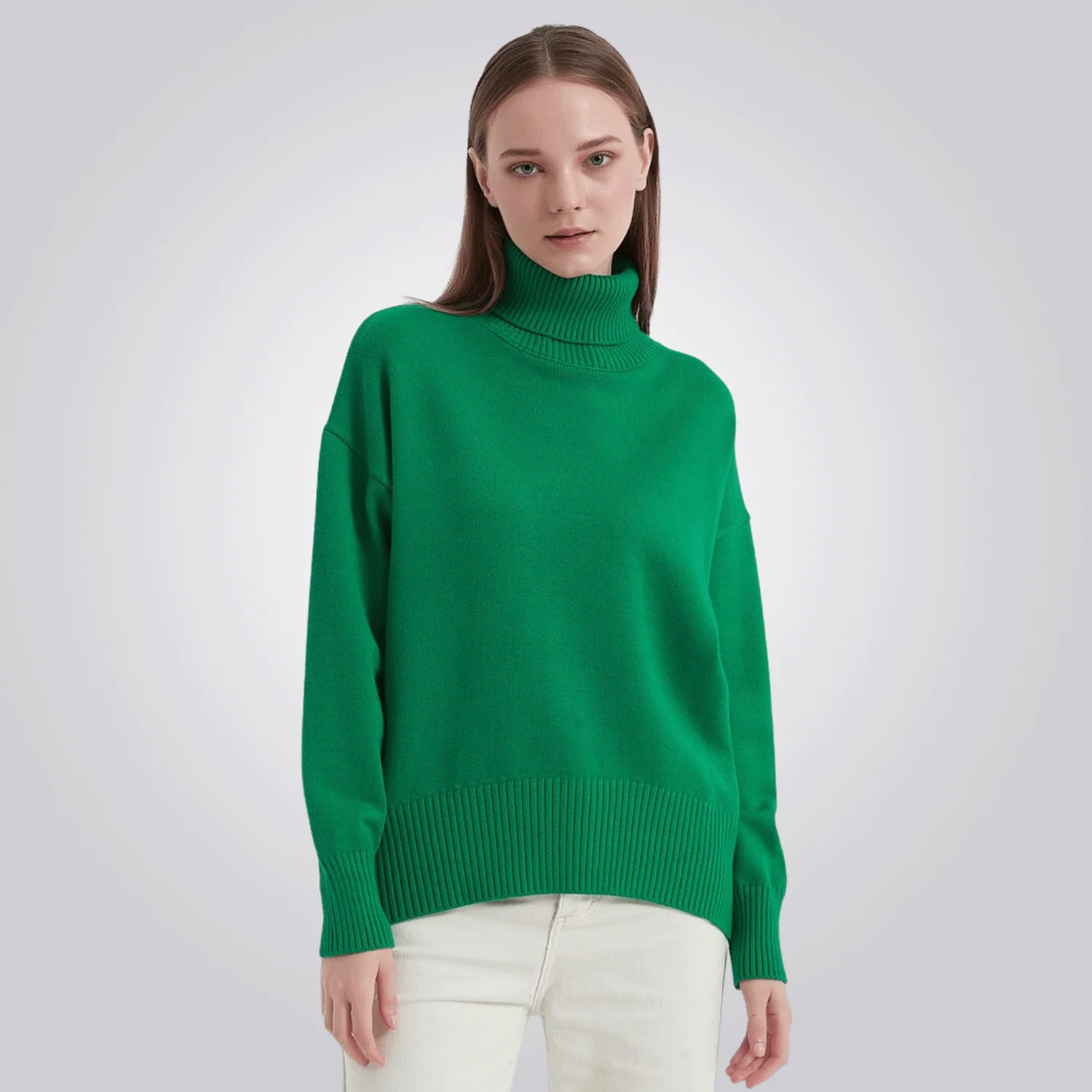 CAMISETA CORDILHEIRA GOLA ALTA FEMININA VERDE - Image 3